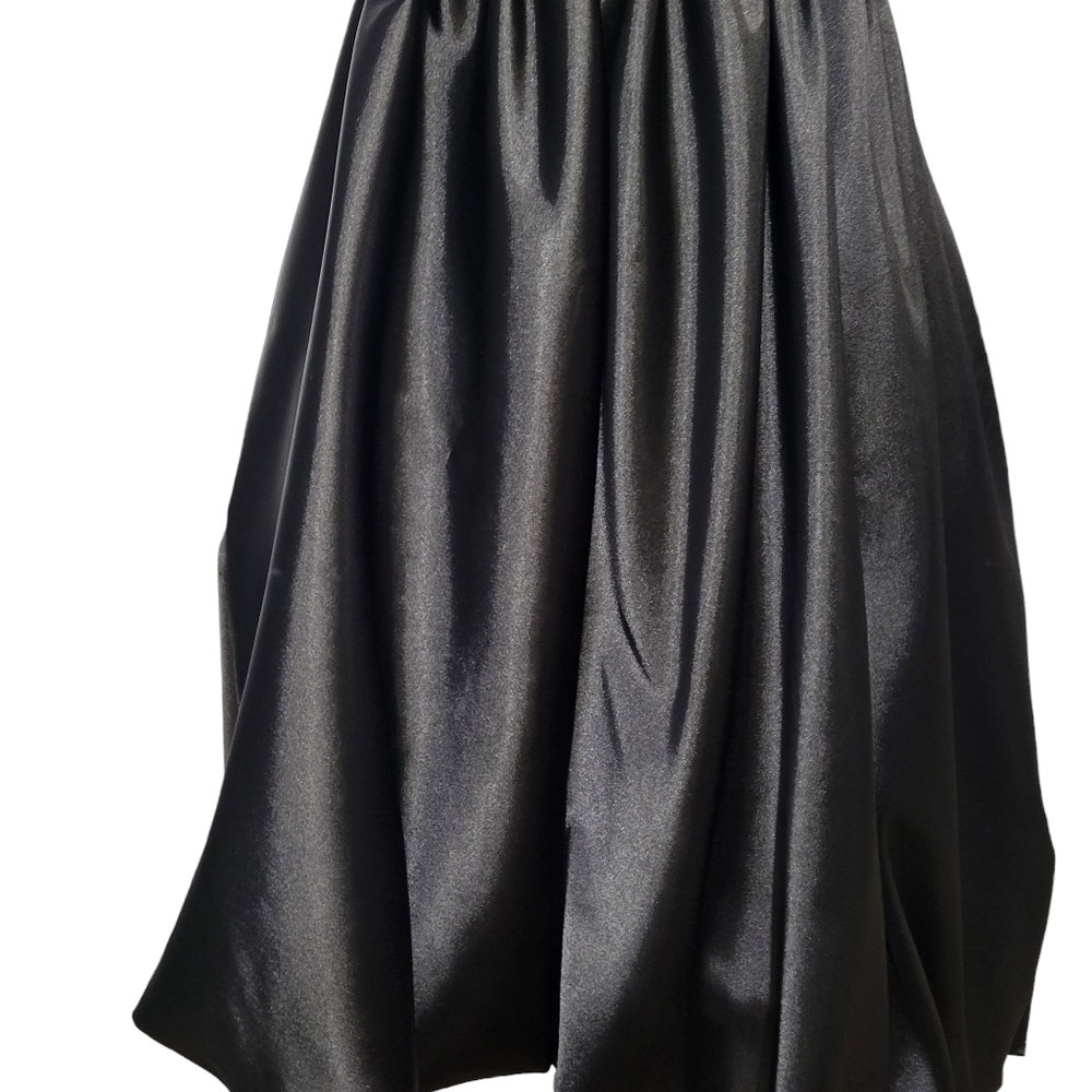Jessica McClintock black silky halter top bubble dress size 6 - Picture 7 of 8
